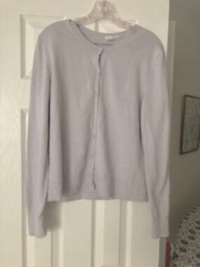 Gap Factory Pale Lavender Cotton Cardigan Women's Large